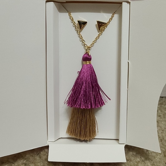 lily Sky Jewelry - NWT Lily Sky Tassel Long Necklace & Earrings Set